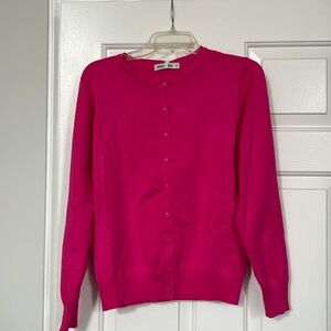 Dark pink cardigan